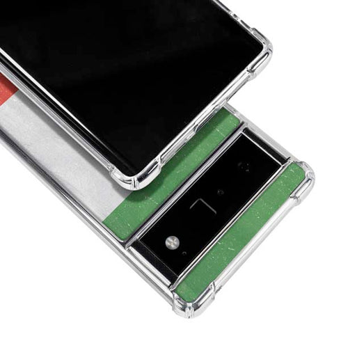 Italy Flag Distressed Google Pixel 6 Clear Case